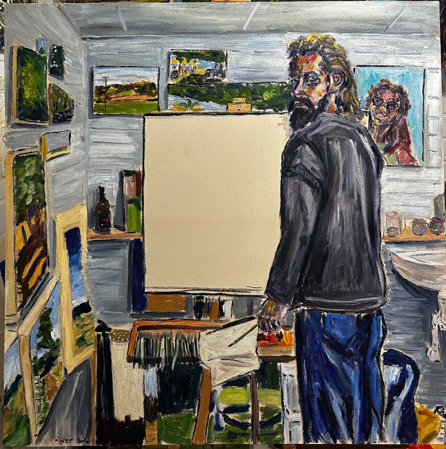 Standing before the empty canvas