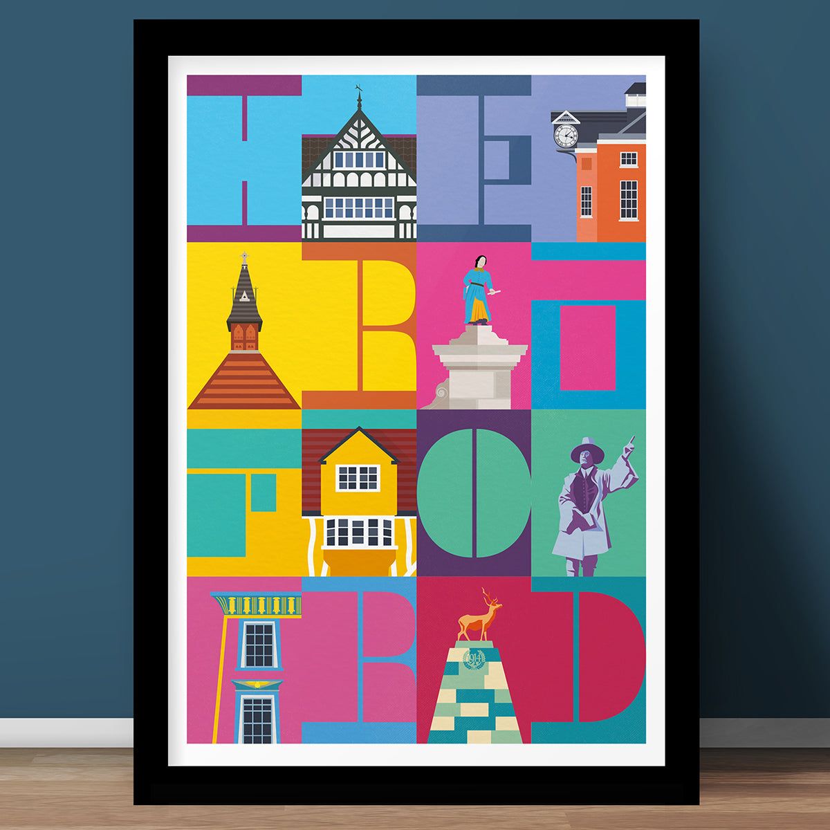 Hertford Landmark Poster