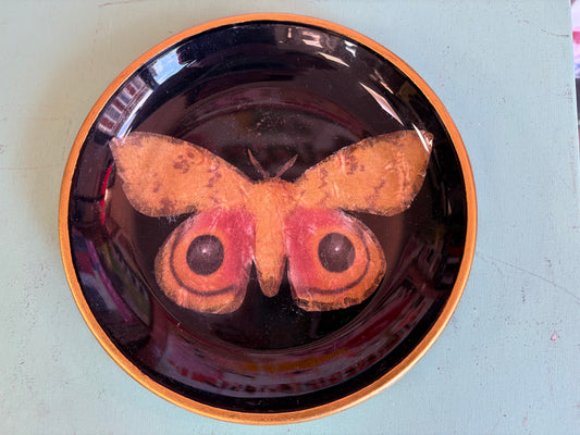 Small Butterfly Handmade Decoupage Plate