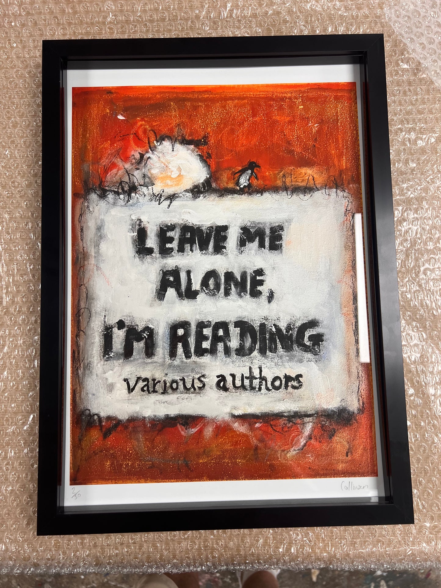 Leave me alone I’m reading framed