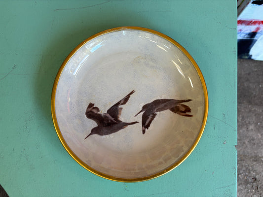 Small Birds Handmade Decoupage Plate
